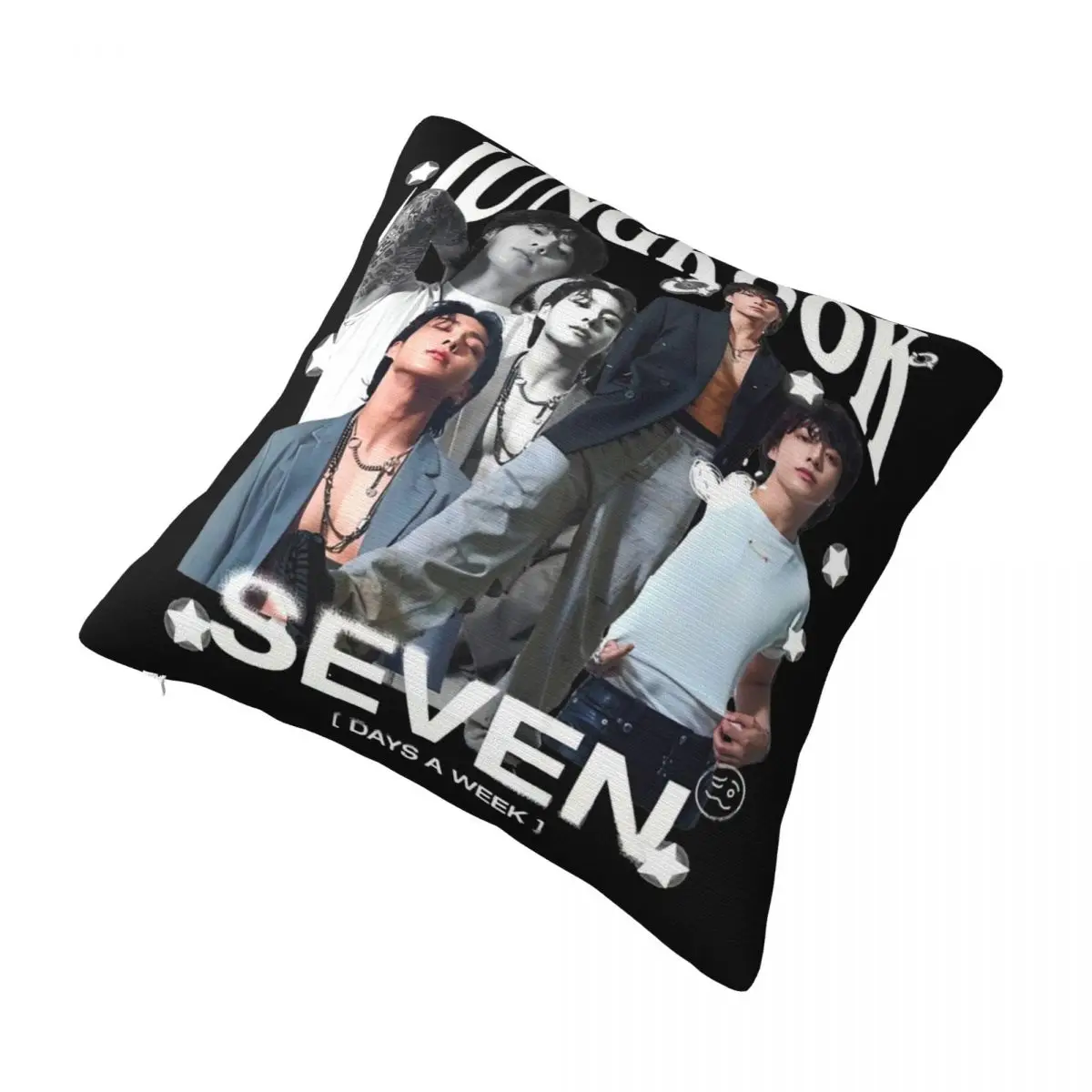 Korea Jungkooks Seven Solo Printed Pillowcases Cushion Cover Pillow Covers Soft and Sweet Bed Decoration Square Multiple Sizes