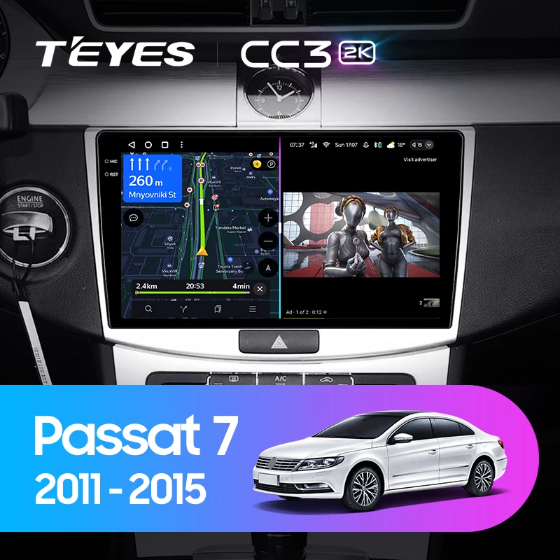 TEYES CC3 2K For Volkswagen Passat 7 B7 NMS 2011 - 2015 Car Radio Multimedia Video Player Navigation stereo GPS Android 10 No 2din 2 din dvd