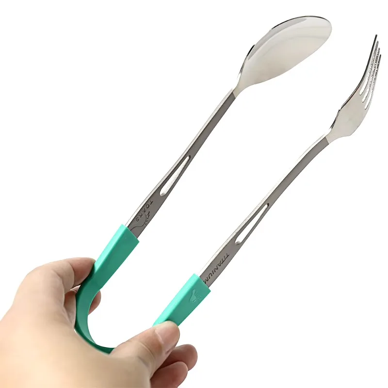 

TOAKS Titanium Spoon Fork Set, Ultralight SLV-15 Set, Household Kitchen Dining Camping Tableware