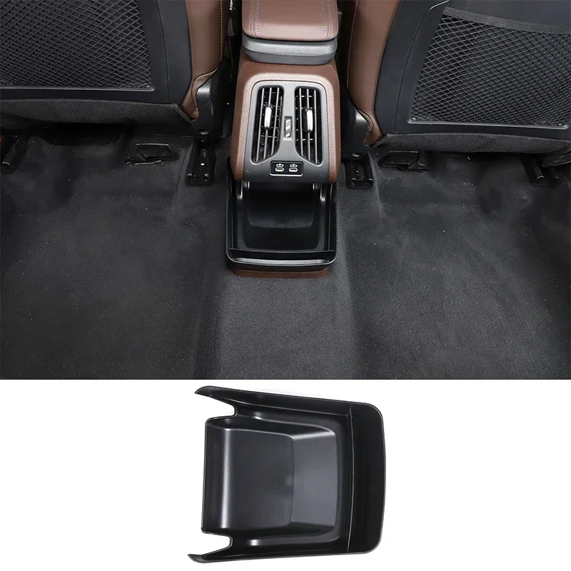 

For BMW X1 U11 2023-2025 ABS black car rear exhaust vent under storage box mobile phone tray car interior accessories 1Pcs