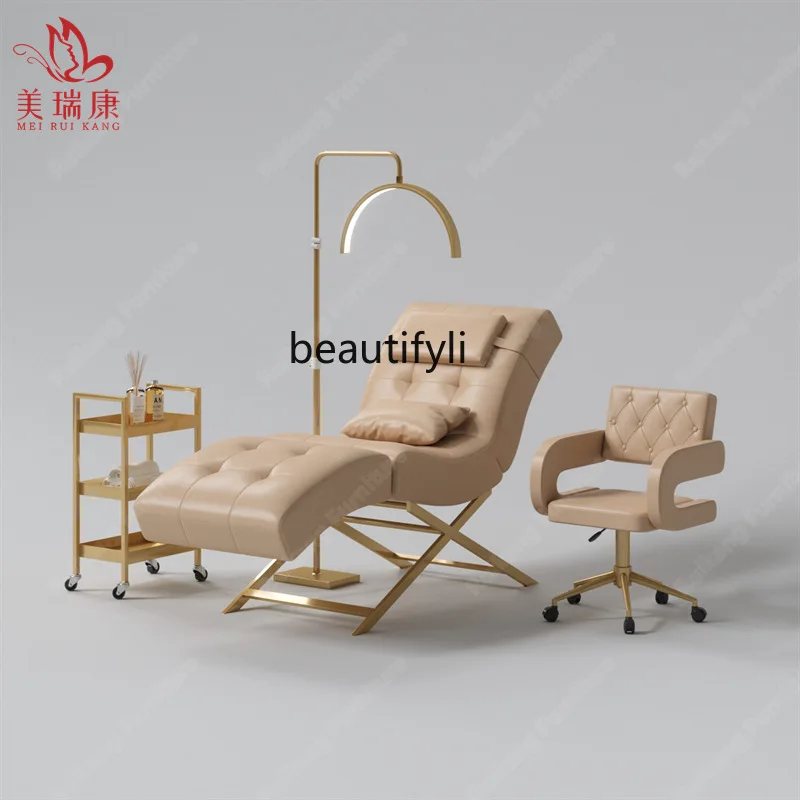 

New beauty bed S-shaped eyelash spa massage treatment bed for beauty salon household