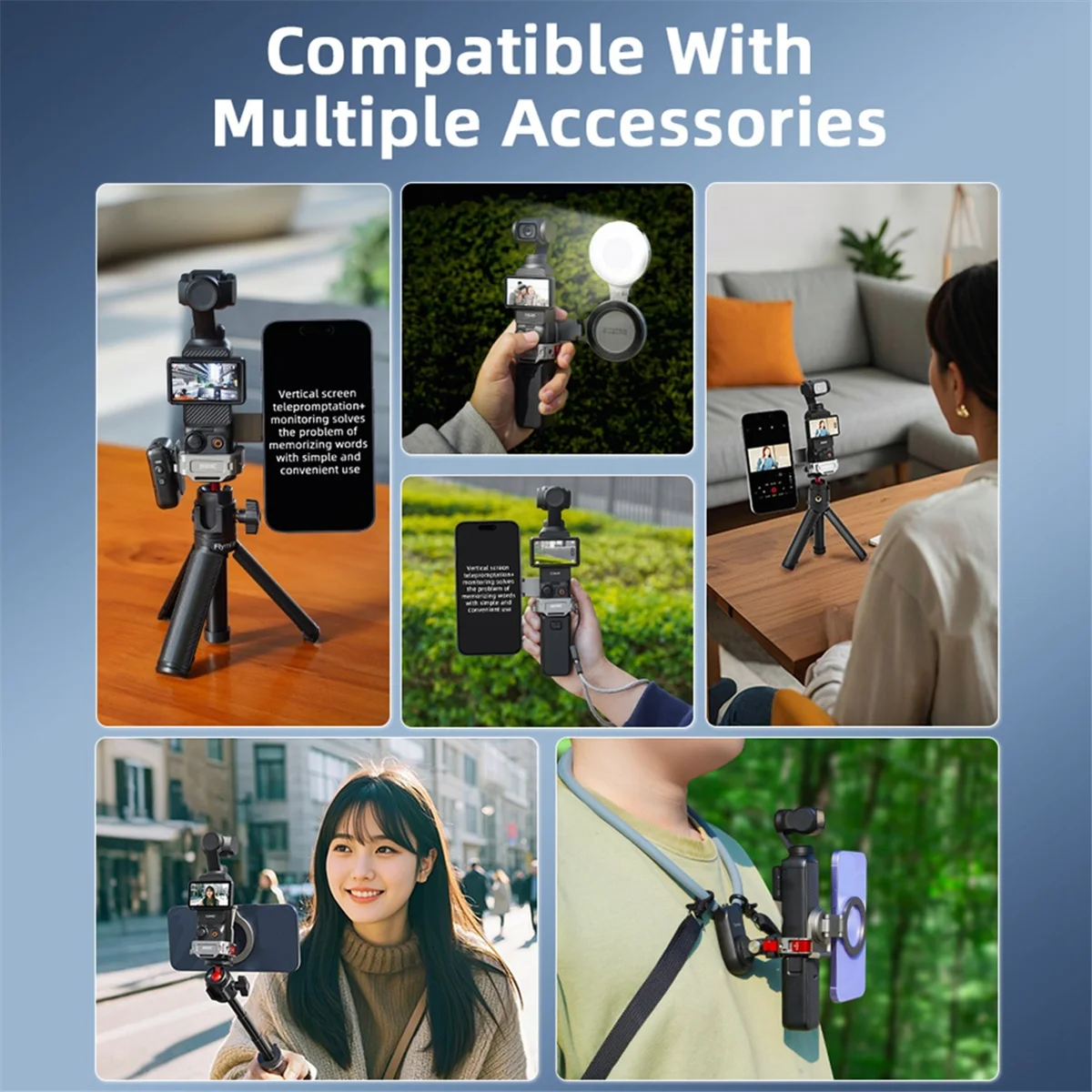 Magnetic Extension Bracket Universal Teleprompter Stand for 3 Cameras Accessories