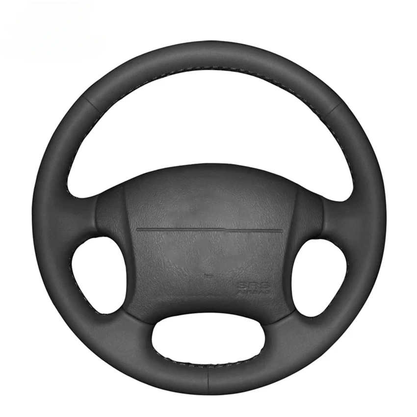 Black PU Faux Leather Hand-stitched No-slip Car Steering Wheel Cover for Hyundai Elantra 2001 2002 2003 2004 2005 2006 2007 2008