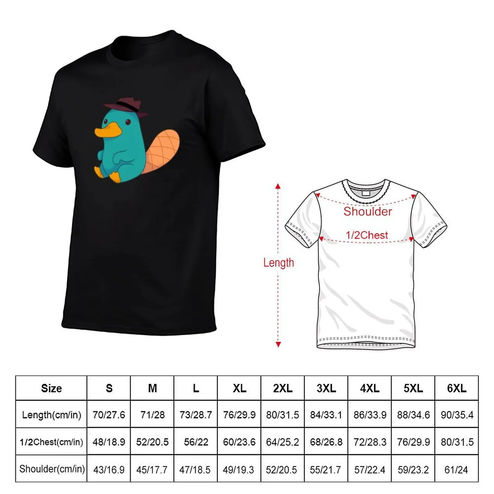 Chubby little agent p T-Shirt graphic t shirt vintage summer top T-shirts for men cotton