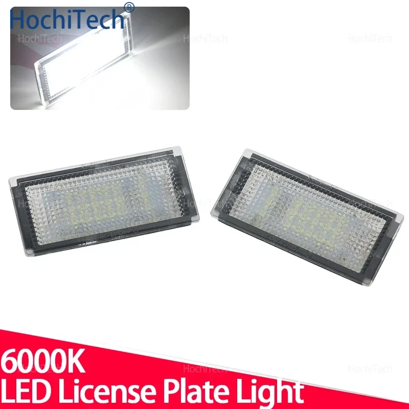 Luz de placa de licença LED Canbus, 2 peças, para BMW Série 3 E46 2 portas M3 1998-2003 51137031085, lâmpada branca para estilização de carro, 12V