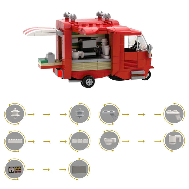 

Building Blocks City View Scene Coffee Shop Retail Store Architectures Assembly Toy Christmas Gift for Children Adult Juguetes