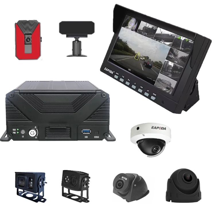 Vehicle Car GPS Tracker Real Time Tracking Bus Truck Security Camera Fleet Management Camera