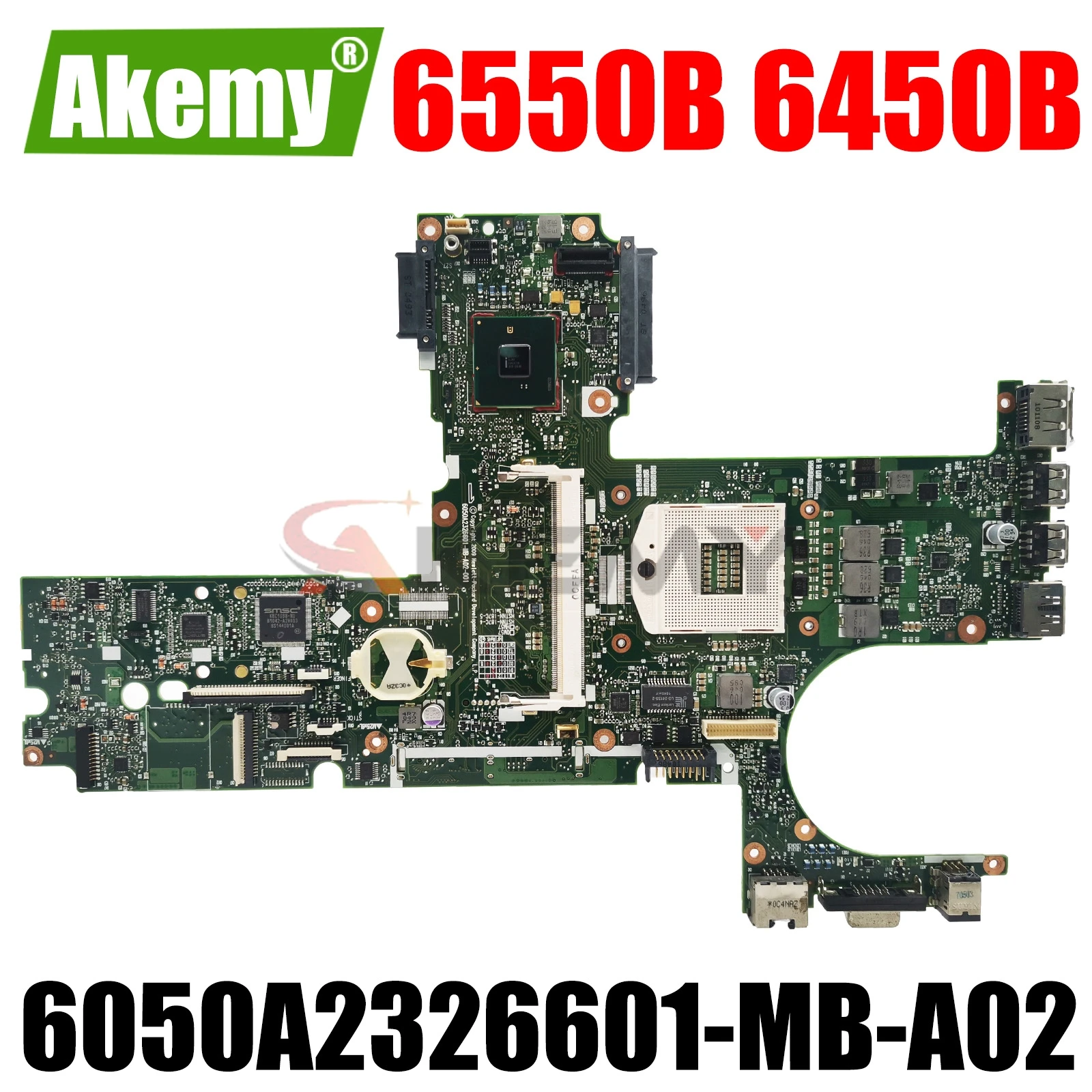 

Материнская плата для ноутбука HP ProBook 6550B 6450B, системная плата HM57 613293-601 613295-001 6050A2326601-MB-A02