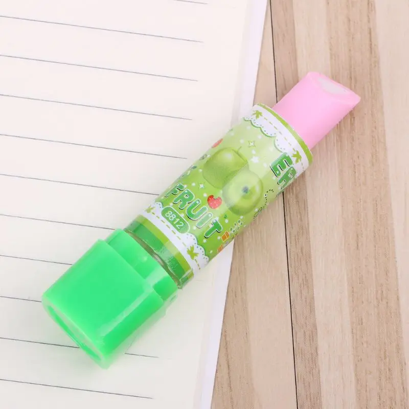 Lovely Lipstick Rubber Fruit Pencil Eraser Office Stationery Gift Toy