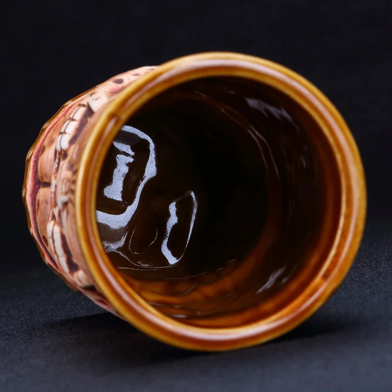 340ml Ceramic Tiki Mug Creative Porcelain Beer Wine Mug Cup Bar Tool