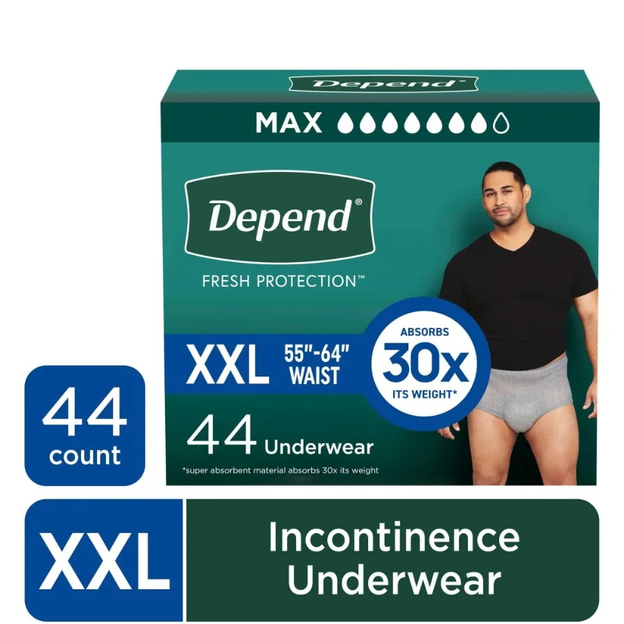 

Трусы-подгузники Fresh Protection для мужчин, размер XXL, 44 штуки, для максимального комфорта и надежности на каждый день