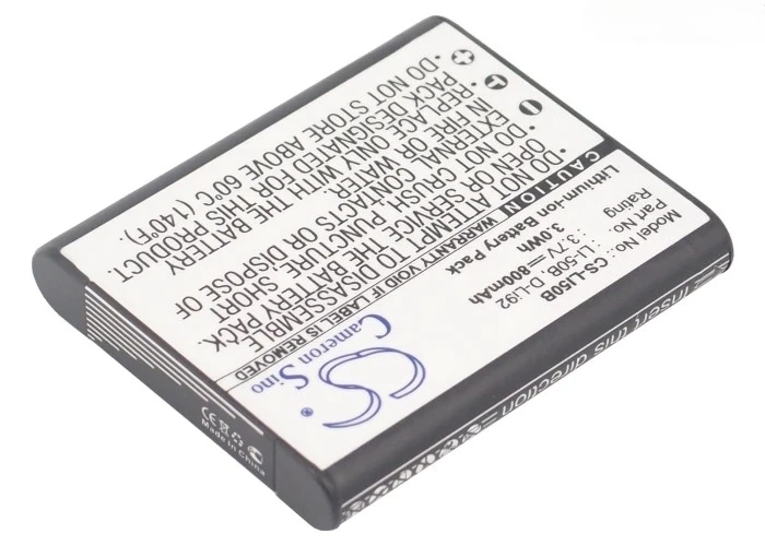 3.7V 800mAh Camera Battery D-Li92 for PENTAX WG-4,X70,WG-2,WG1,WG-3, For Olympus Tough 8010,TG-810,XZ-1,VH-5,XZ-10,U1030,u9000