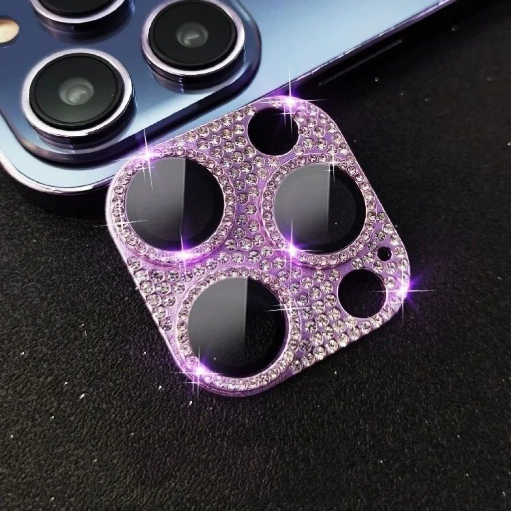 Camera Lens Protector For IPhone 15 16Pro Max 16 15 Pro Max Glitter Rhinestones Camera Protector For Iphone 15 16Plus