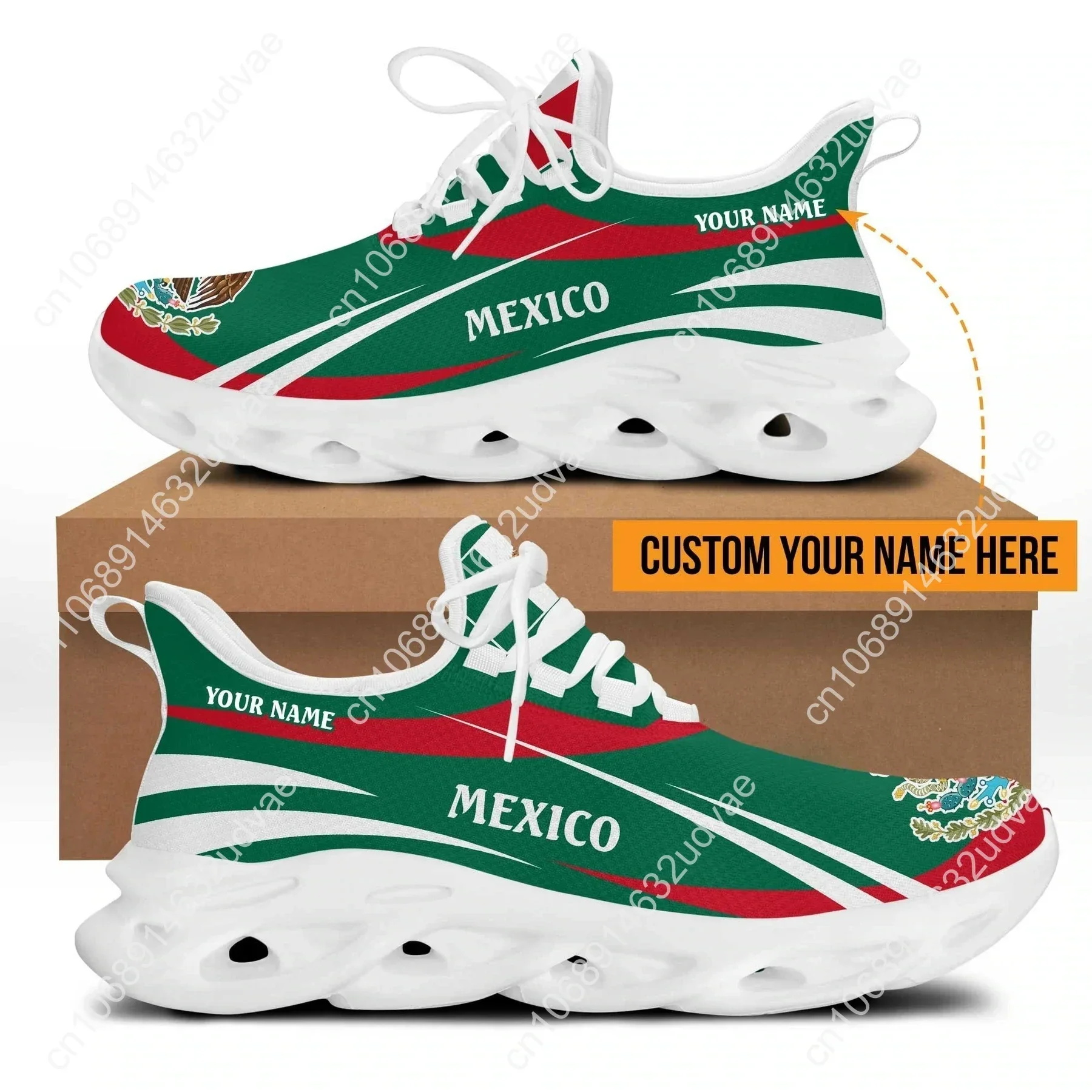 Mexico Flag Pattern Print Summer Mens Running Shoes Fashion Male Casual Walking Shoes Non Slip Blade Tenis Sneakers For Man