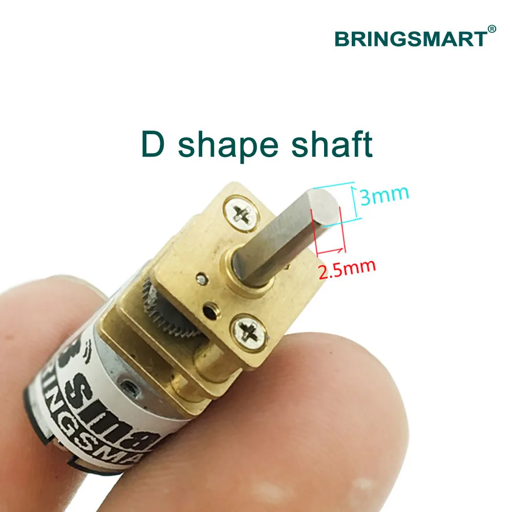 Bringsmart 3V 6V 12V 15-1500RPM N20 DC Gear Motor Reversed Control Low Noise for DIY Electronic Equipment Toys Mini Machine