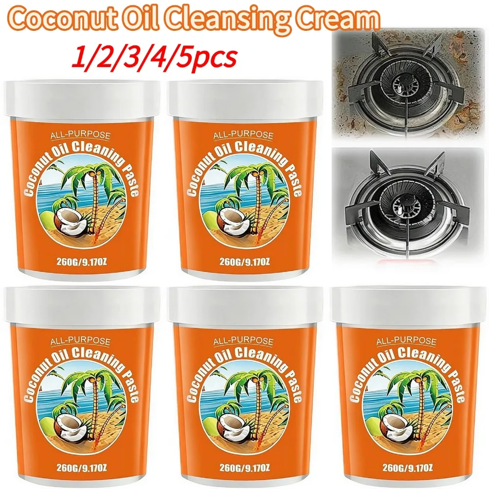 Coconut Oil Cleansing Cream Powerful All Purpose Cleaner Paste Cookware Cleaner for Stove Pot Sink Dishware Polishing