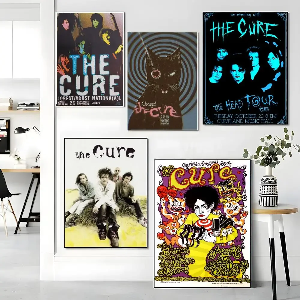 band T-The Cure-E Painting Calligraphy Artwork for Living Room Bedroom Office Home Decor