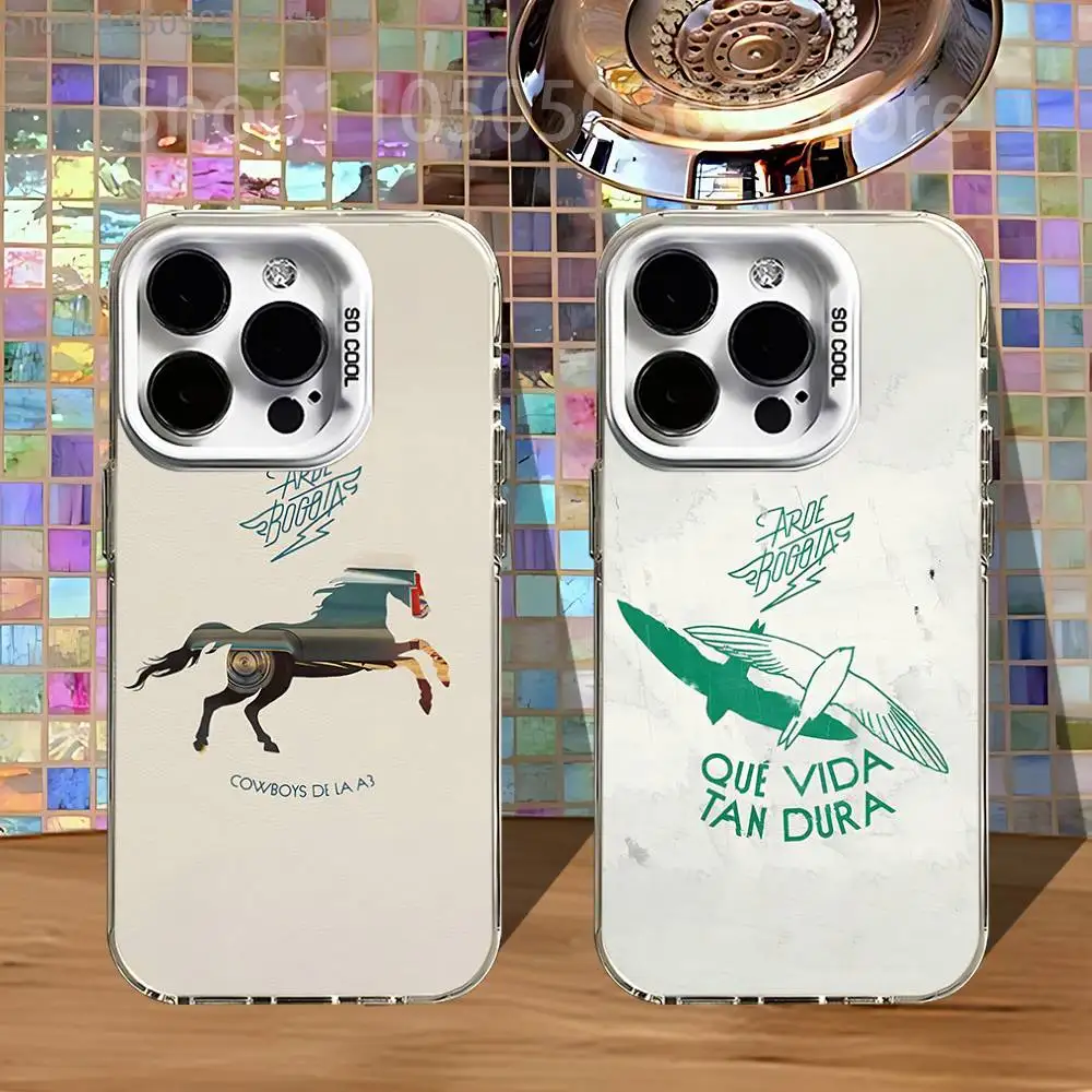 

Arde Bogota Cowboys de la A3 Phone Case For iPhone 16,15,14,13,12,11,Pro,XS,Max,Plus,Mini,SE4,E White Matte Shockproof Cover