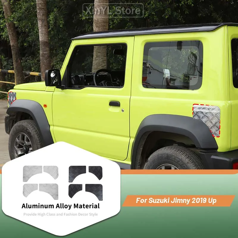 Exterior Accessories-Car Aluminium Alloy Front Rear Fender Leaf Plate Protection Cover for Suzuki Jimny 2019 Up