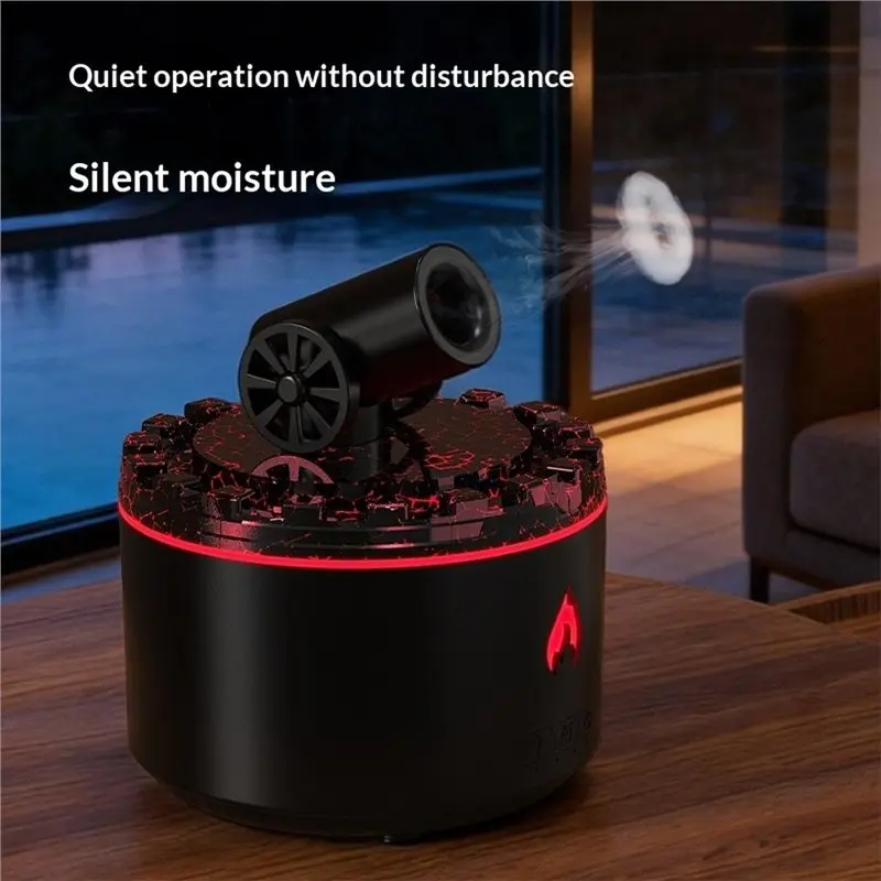 Efficient-Electric Aromatherapy Diffuser, Air Humidifier, Turret Style Home Desktop Ring With LED Night Light Aroma