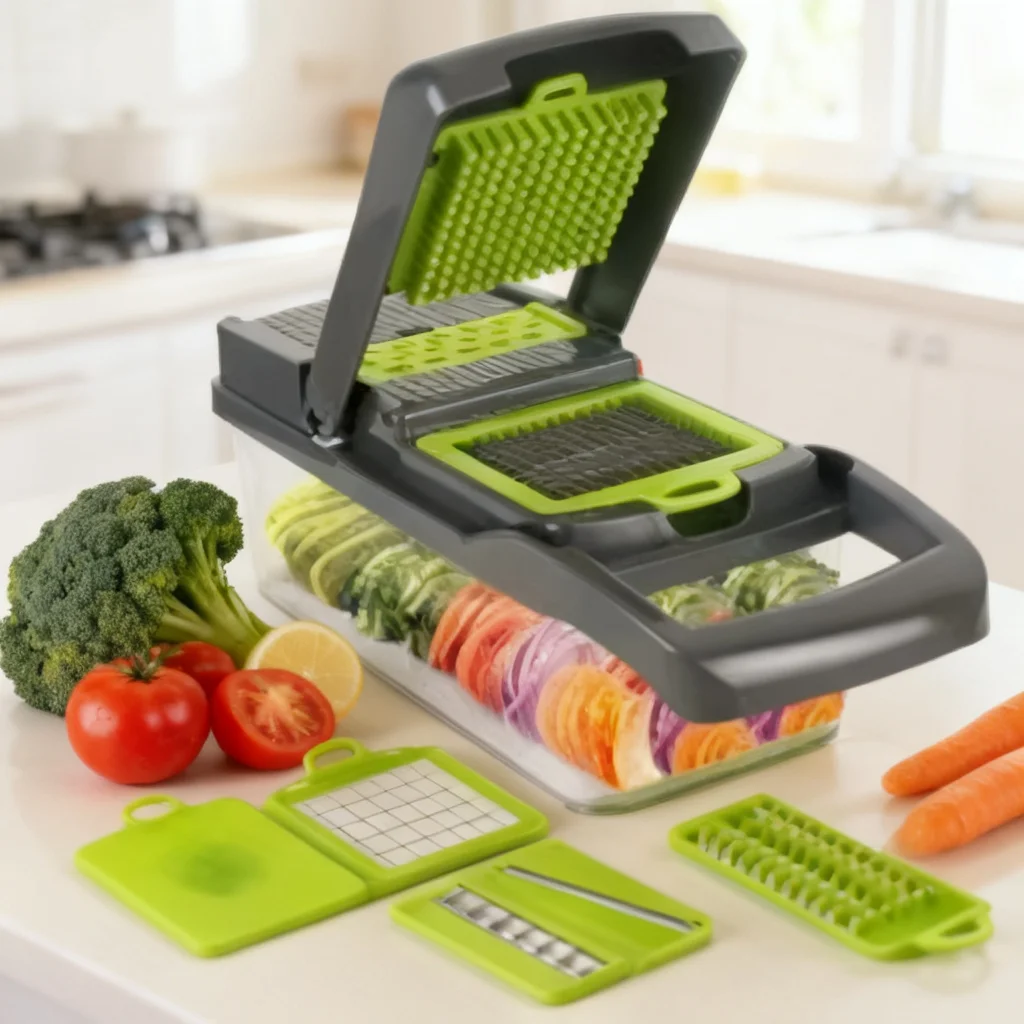 Food Slicer Durable 7-in-1 Food Slicer for Onion Fruits Veggies Dicing Top Rated Kitchen Gadget 2026
