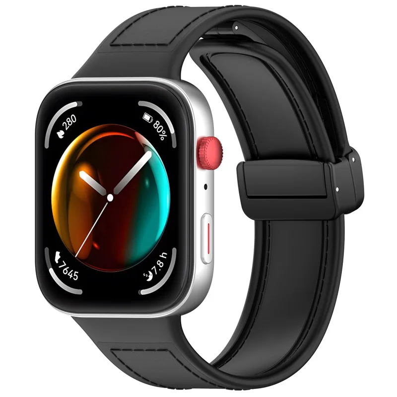 Sport 24MM Silicone Strap for Huawei Watch Fit3 Band Magnetic Buckle Quick Bracelets Smart Watchband Replacement Correa