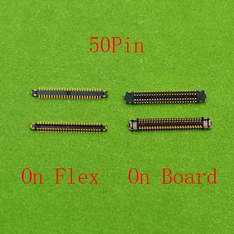 2-10PCS 50Pin For Motorola Moto E6 Plus E6Plus XT2025 XT2025-1 XT2025-2 LCD Display Screen FPC Connector Slot On Motherboard