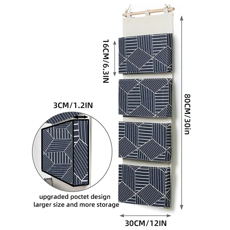 حقيبة تخزين متعددة الطبقات من القماش المثبت على الحائط، حقيبة للتعليق على الحائط، باب خزانة الملابس، حقيبة تخزين أثرية للتعليق #1