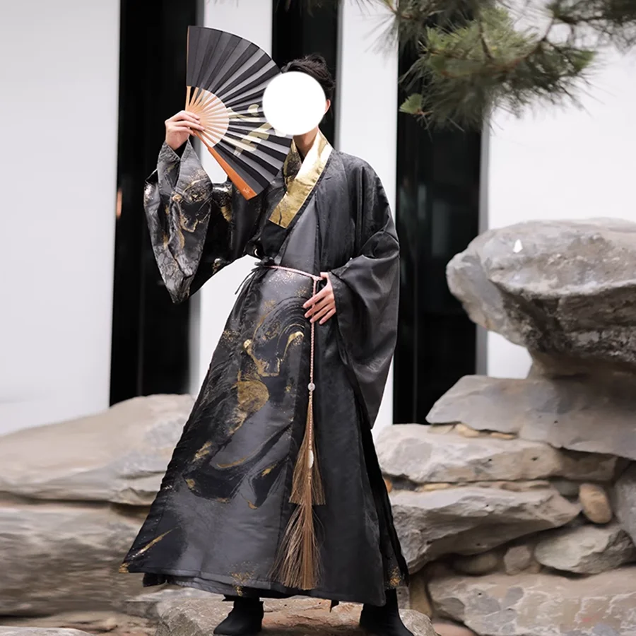 

Male Swordmen Prince Scholar Chinese Hanfu Wide Sleeve Photograohy Aoist Priest's Robe Cosplay Drama Costume YJJN