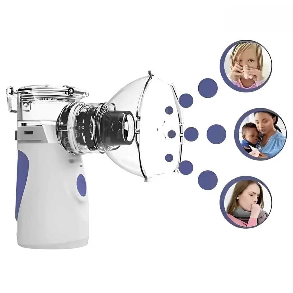Nebulizador Portatil Silencioso e Recarregavel USB Design Ultra Compacto Para Alivio Rapido de Tosse e Congestao Nasal em Viagen
