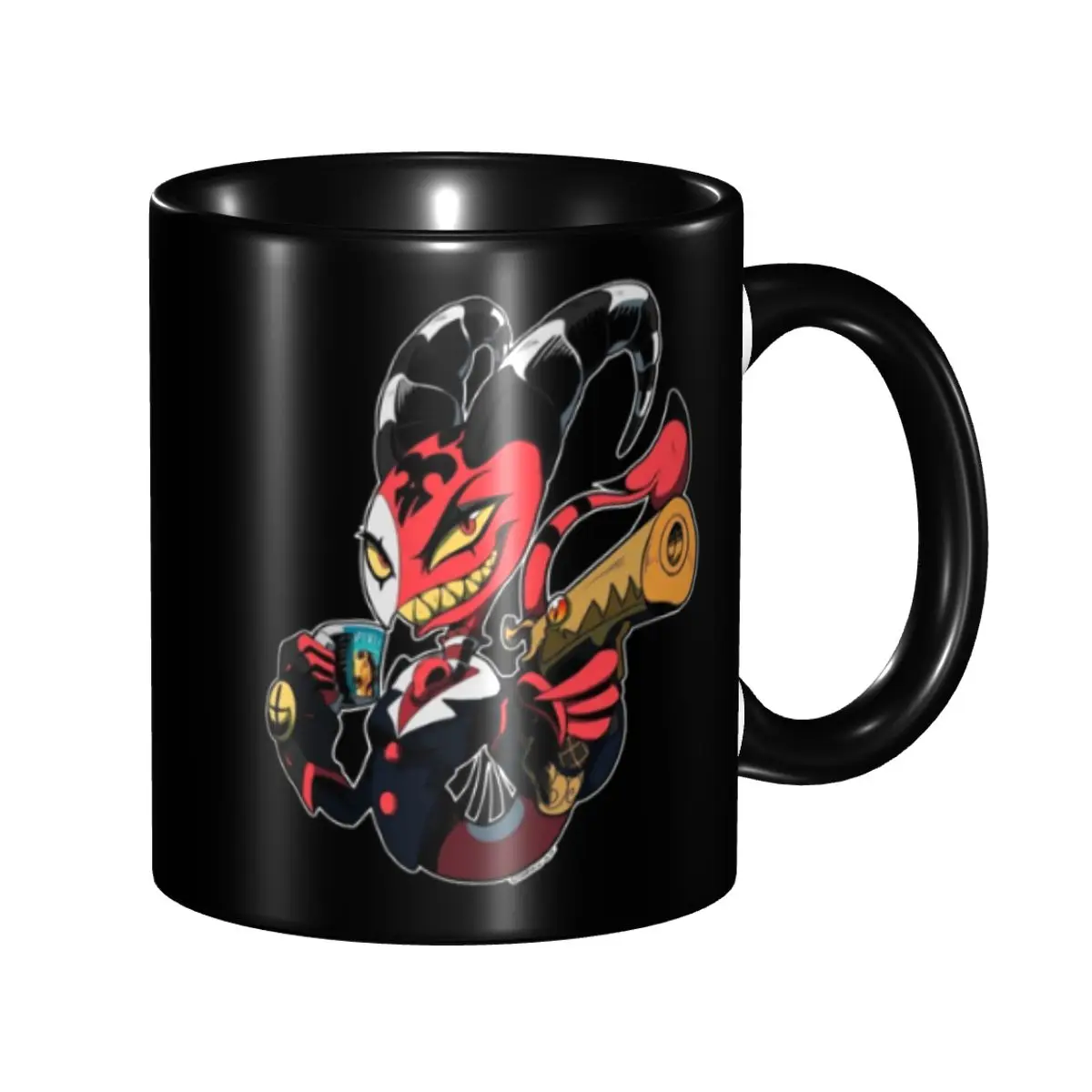 DIY Animated Anime Helluva Boss Blitzo Ceramic Mug Customized Coffee Cup Creative Gift