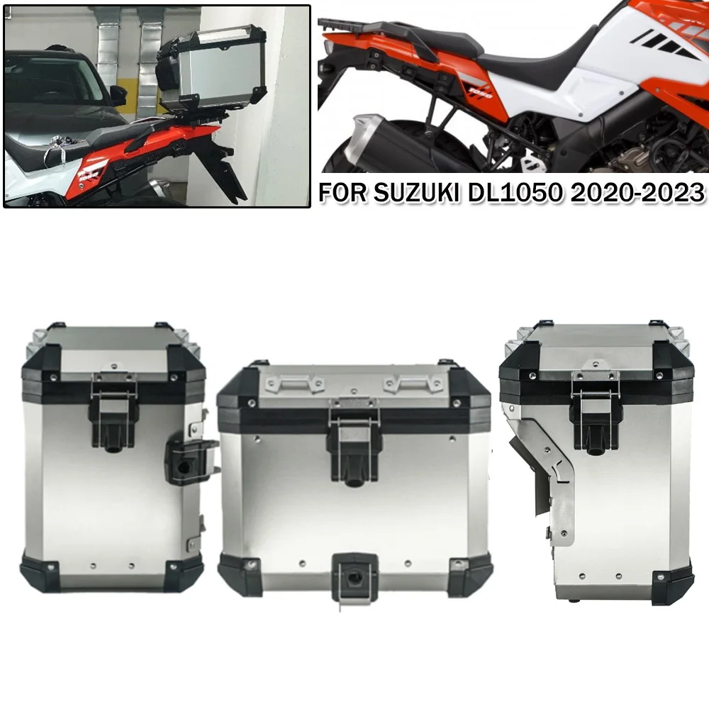 

For Suzuki DL1050 V-Strom DL 1050 2020 2021 2022 Motorcycle Aluminum Rear Top Box Case Bracket Panniers Trunk With Luggage Rack