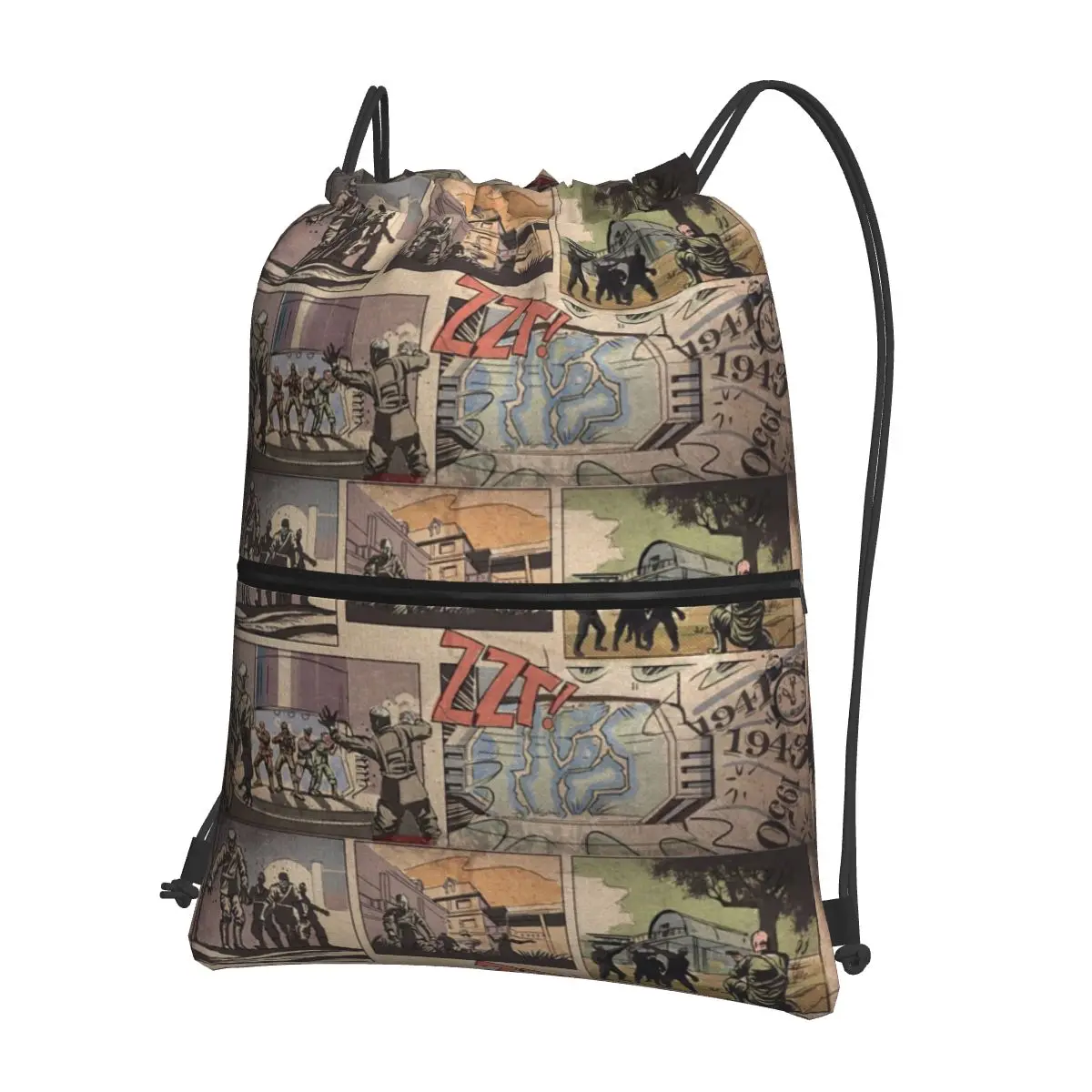 COD Zombies Kino Der Toten Loading Screen Mochilas portáteis com cordão, bolsa esportiva, bolsa para livros, para viagens e escola