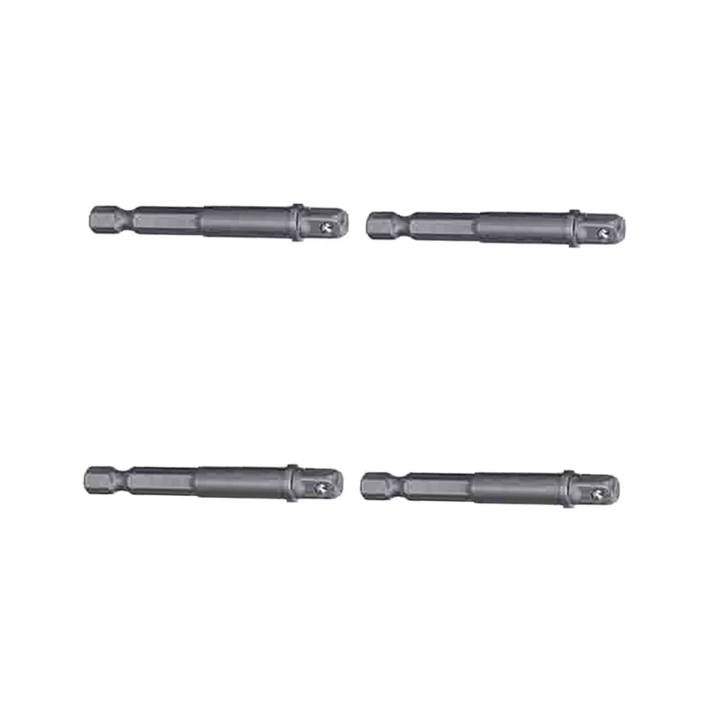 

4pcs 1/4 Inch 6.35Mm Hexagonal Handle Socket Extension Bar Square Head Sleeve Adapter For Drill Chuck Power Tools Ball Bearing