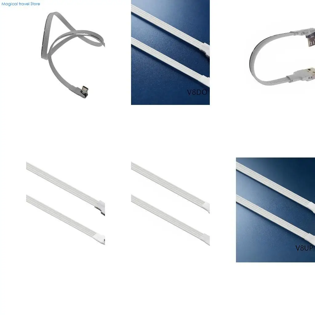 N2UB USB To USB 5Pin Sync Data Cable Mobile Power Cable Flat Rubber for Phone