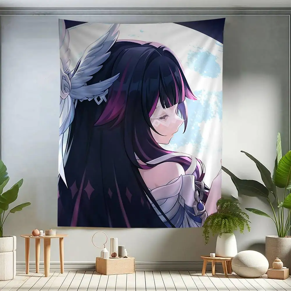 Genshin Impact Columbina Chart Tapestry for Living Room Home Dorm Decor Art Home Decor