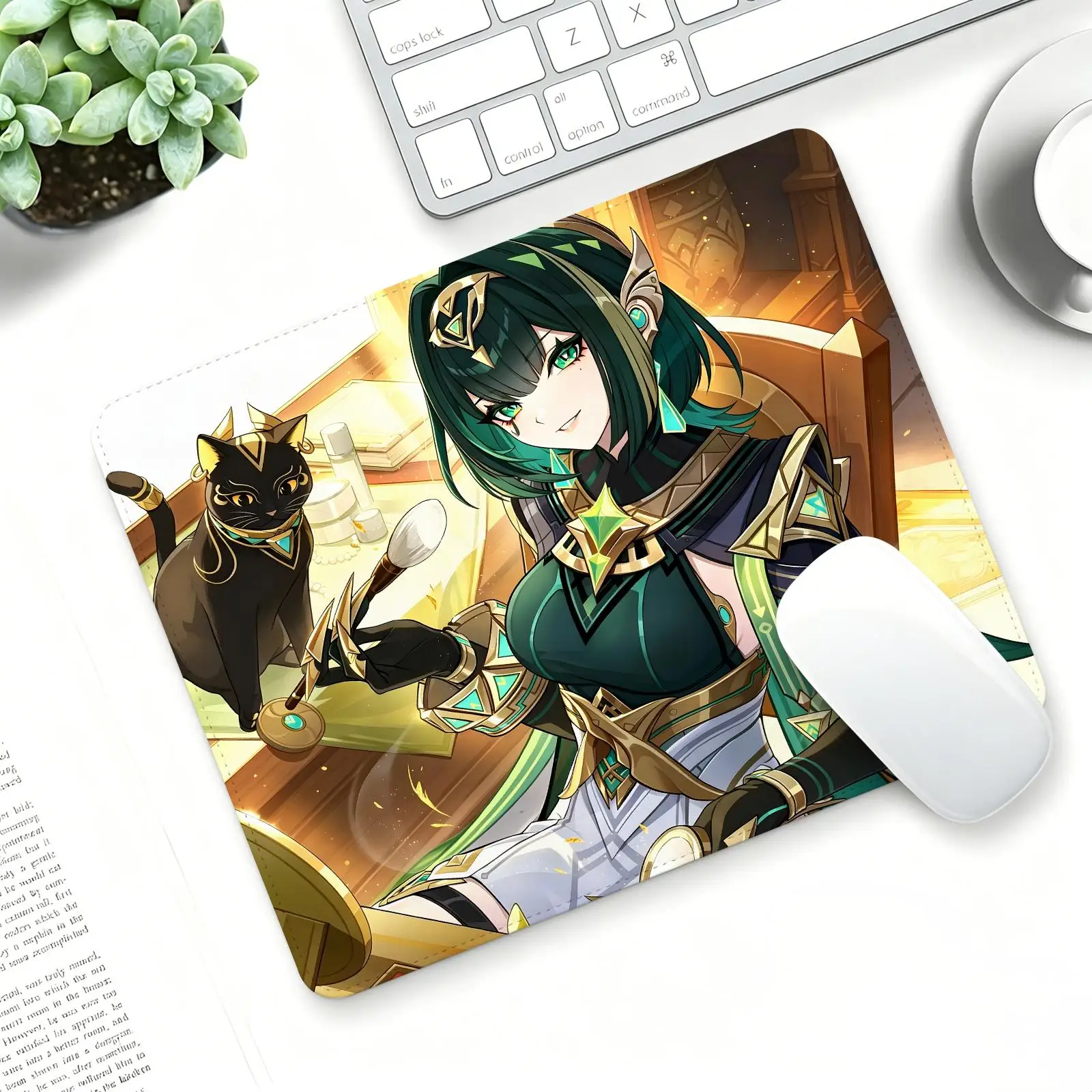 genshin impact Nefer Mouse Pad Regular gaming mouse pad  Office mouse pad Laptop desk mat Stitched edge S/M/L size mouse pad