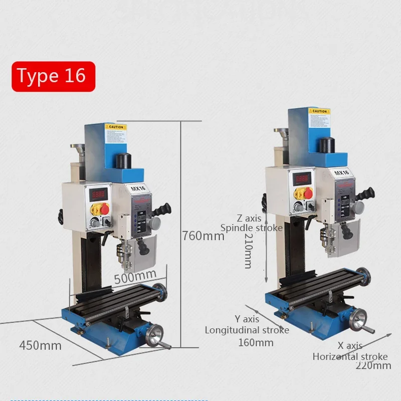 220V Micro-Bench Drilling And Milling Machine Small Household Multi-Function Drilling And Milling Lathe Machine