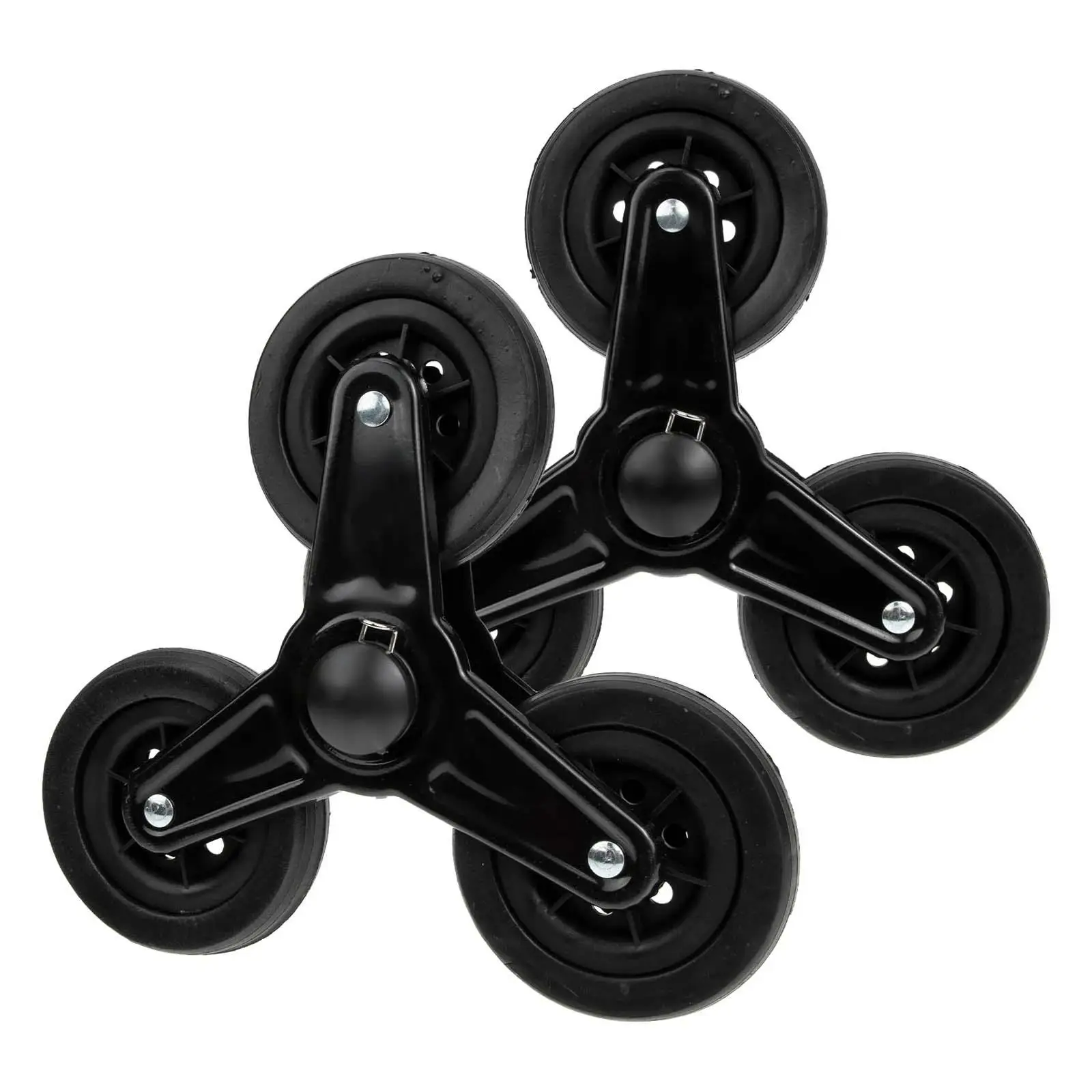 Rubber Tri Wheels Replacement for Shopping Cart Foldable Trolley Stair Climber Laundry Cart Heavy Load Application
