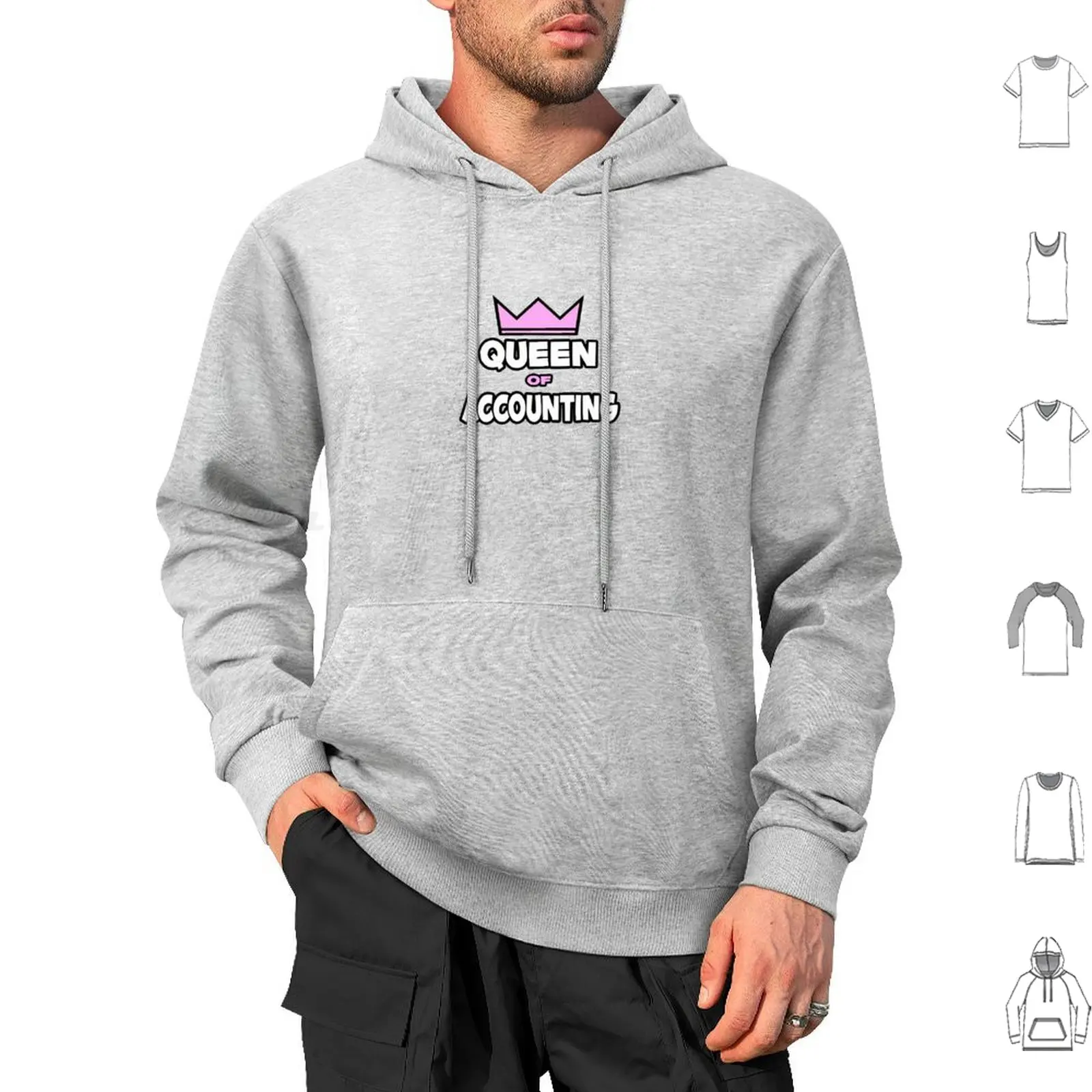 Queen Of Accounting Hoodies Long Sleeve Accountant Accounting Cpa C P A Accountant Joke Funny Accountant Certified