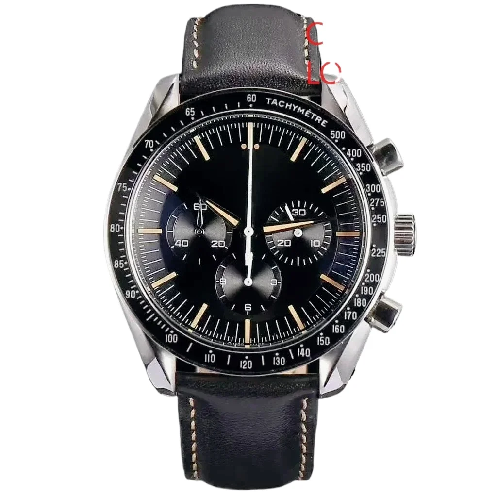 Black Breathable Leather Strap Men Automatic Mechanical Watch Solid Stainless Steel Case Stable Movement New Fashion