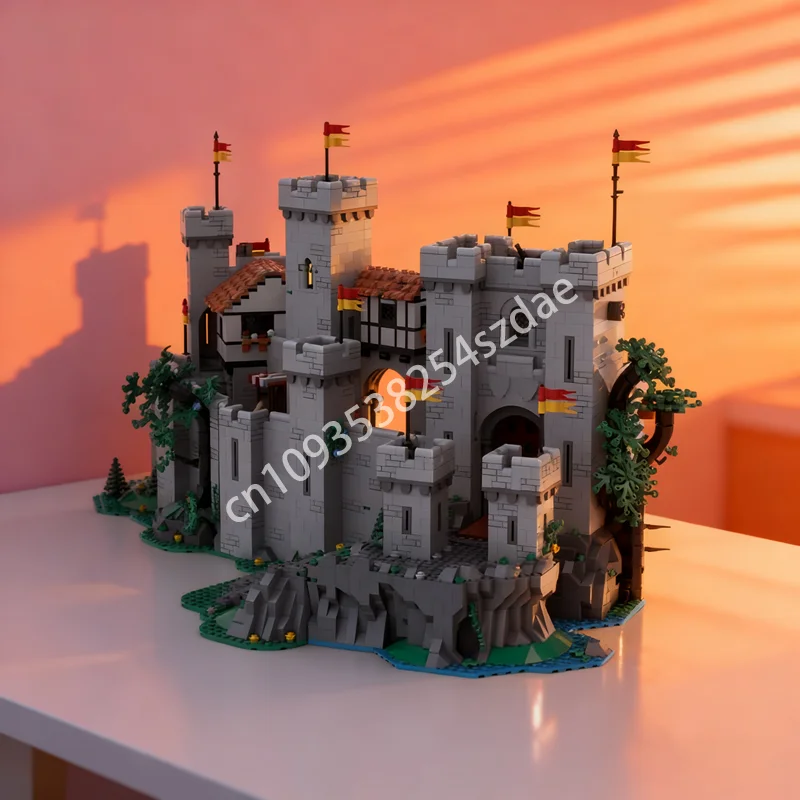 

1605 шт. MOC, среднее расширение, замковая модель, строительные блоки, сборка, креативные образовательные игрушки, кирпич, детские рождественские подарки на день рождения