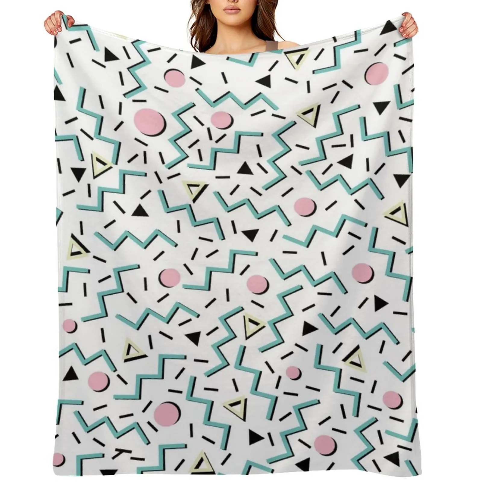 

Back to the 80's eighties, funky memphis pattern design Throw Blanket Soft Beds Camping for sofa Soft Big Blankets