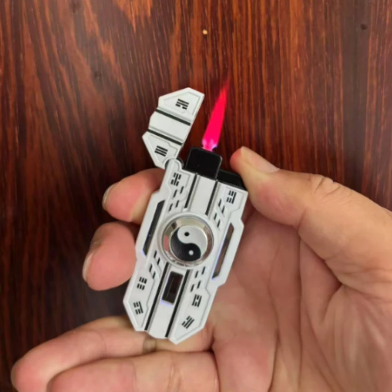 المد اللعب أخف الميكانيكية للتدوير مضيئة يندبروف الأحمر لهب البيوتان الشعلة أخف الدورية الدوران أخف هدية للأصدقاء