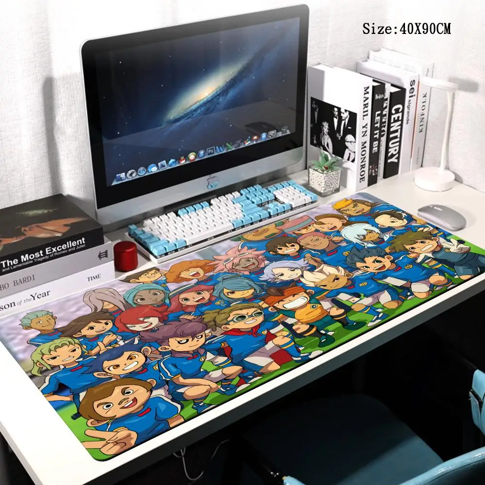 Inazuma Eleven GO Mousepad Pattern Office Desk Padmouse tastiera Anime Computer Large XXL 900x400MM tappetini da gioco per csgo Mouse Pad