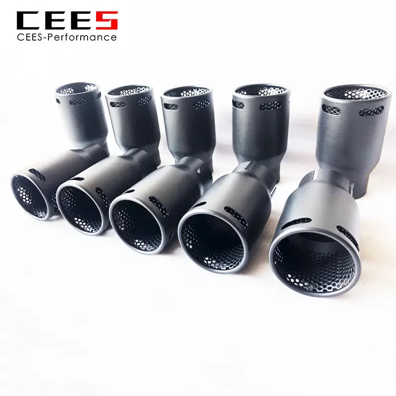 CEES Matte Black Tail Throat For Lamborghini Aventador SVJ/Huracan EVO Spyder Stainless Steel Exhaust Pipe Tail Throat