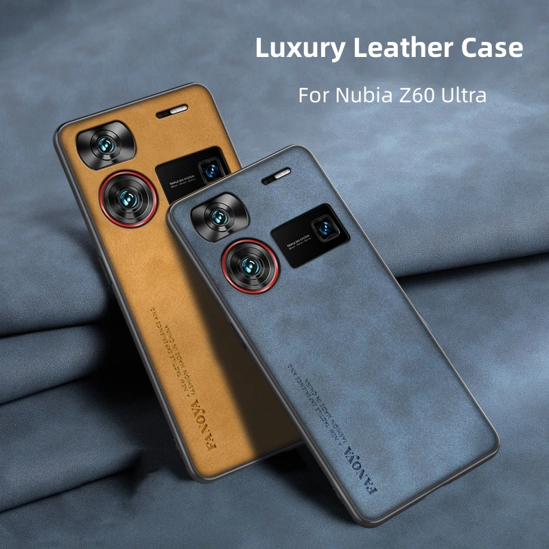 

Case For ZTE Nubia Z60 Z50 Ultra Z50S Pro Luxurious Leather Skin Friendly Matte Back Cover For Nubia Z60 Ultra Shockproof Bumper