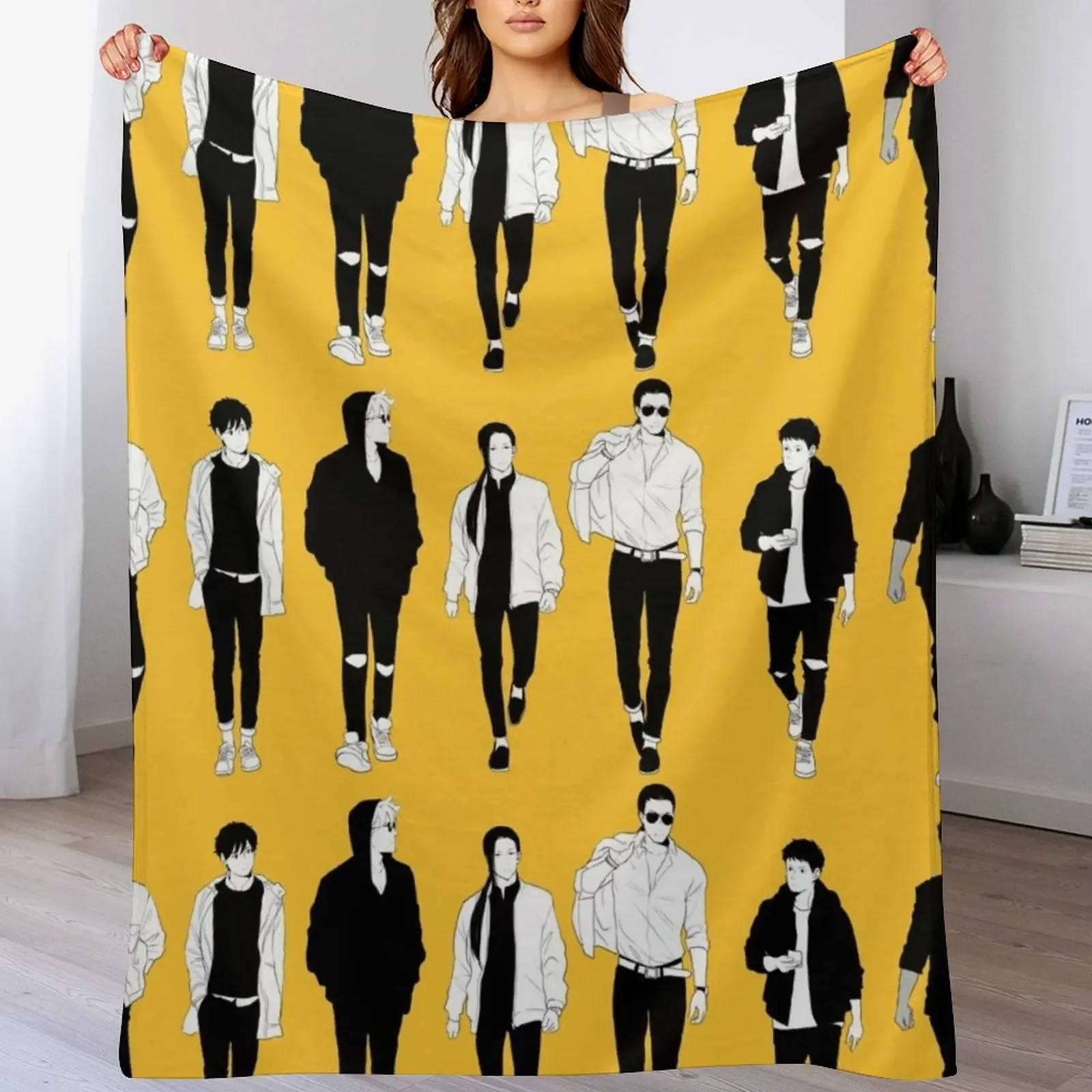 

Banana Fish Boys Throw Blanket Cozy Warm Blanket for Bed Room Decor