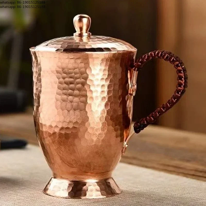 vintage-pure-copper-mugwith-lid-milk-breakfast-coffee-cuphandcrafted-woven-handle-hammer-texture-home-400ml-tea-cup-tableware