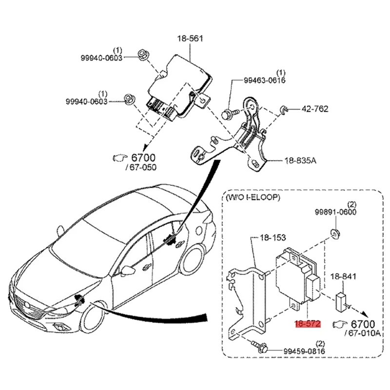 

P5E1-18-572 Car Relays DC / DC Converter Control Unit For Mazda CX5 CX8 CX9 Mazda 3 AXELA 2016-2021 P5E118572 Parts